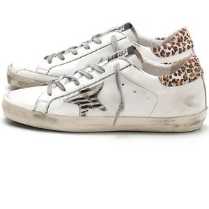 Golden Goose White Wild Leopard Zebra Superstar 37